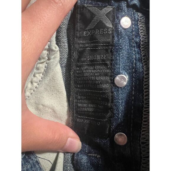 Express Mens Meneker Precision Fit Straight Leg Button Closure Jeans Waist 28" - Picture 6 of 10